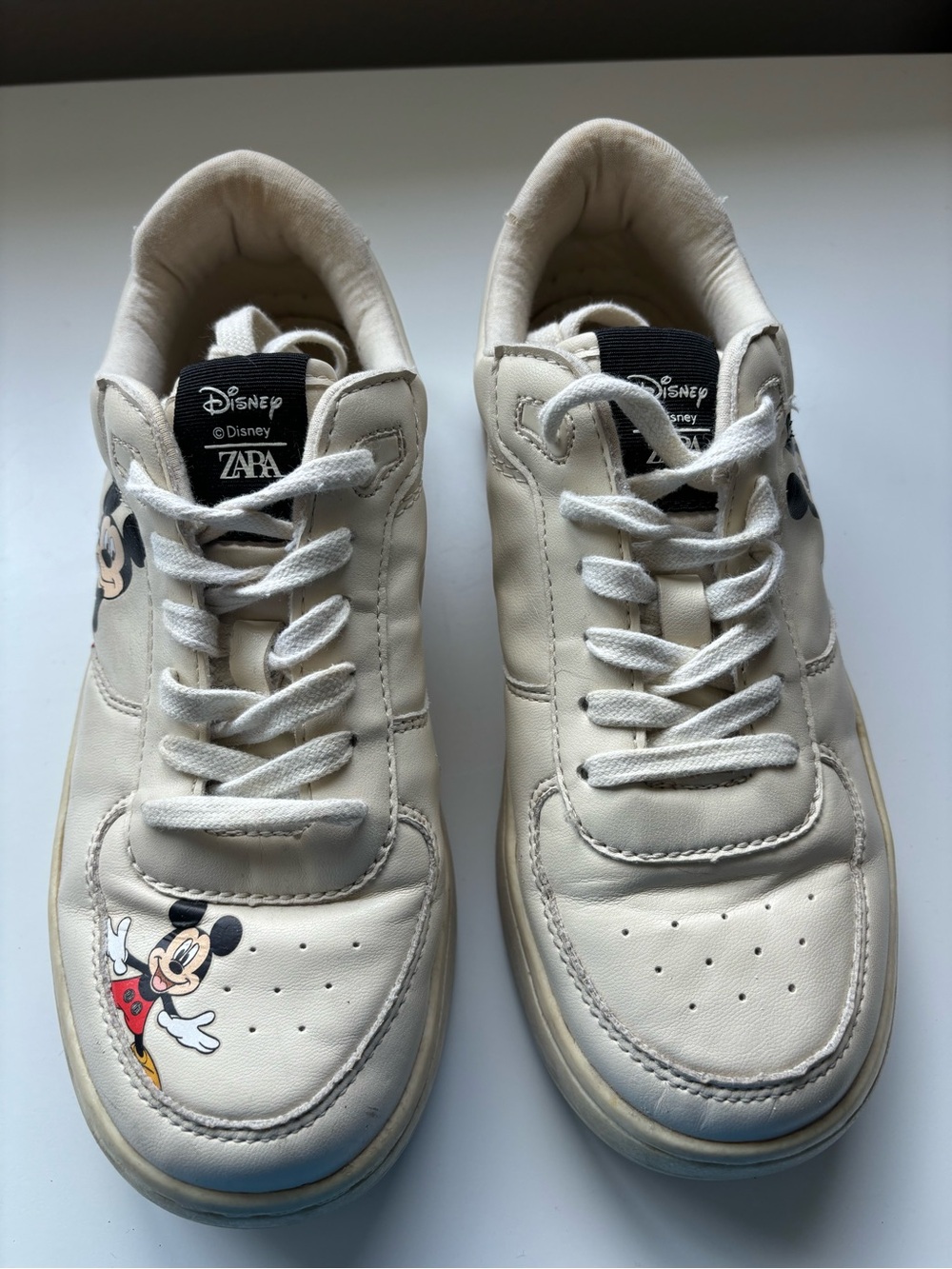 Zara x Disney beige Mickey Mouse shoes